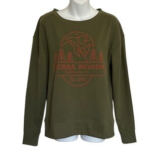 NWOT ROVE Sierra Nevada Brewing Co. Olive Green Sweatshirt Size Small